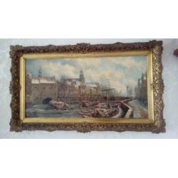 Schilderij van B Wensinck Delfshaven