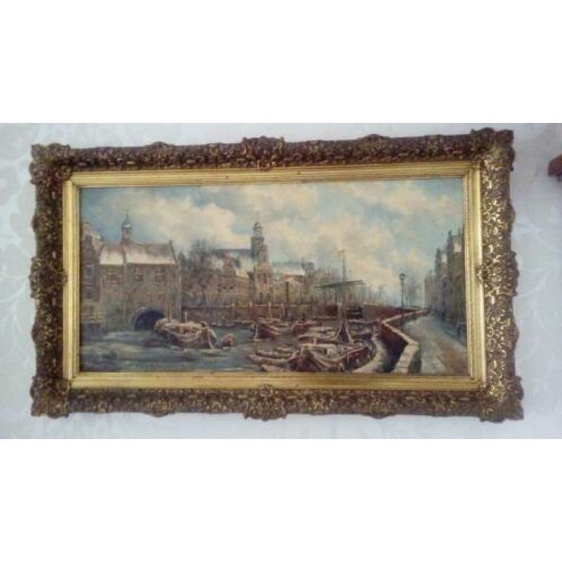 Schilderij van B Wensinck Delfshaven