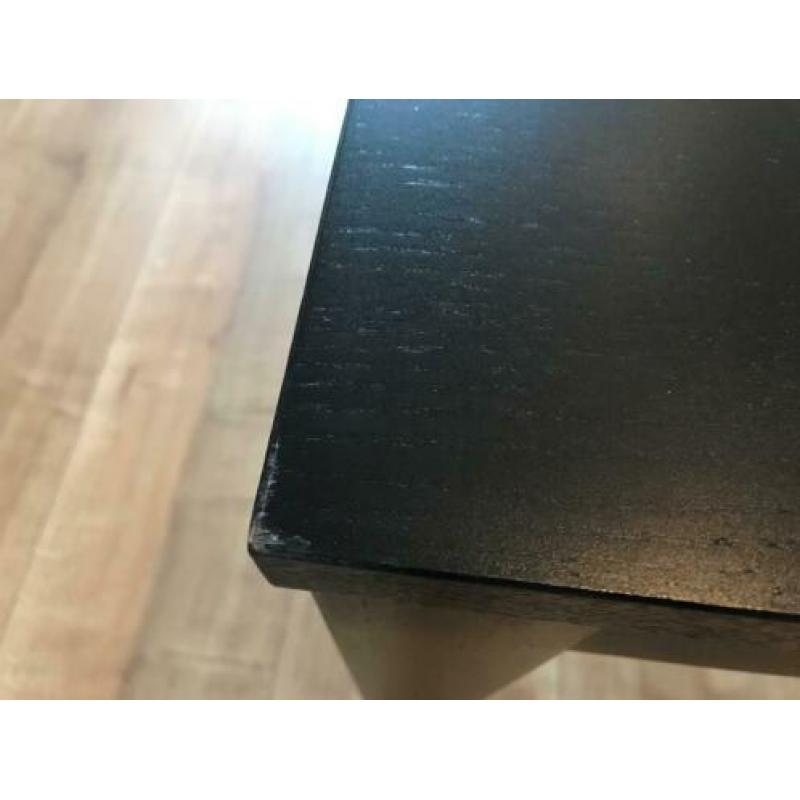 Eettafel Bjursta donker bruin-zwart 175cm/217,5cm/260cm