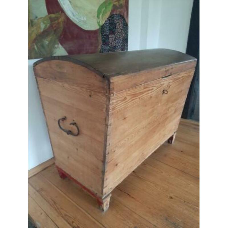 Antieke GROTE HOUTEN KIST