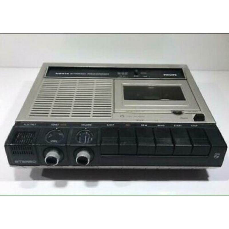 Vintage cassette Philips 2415 stereo cassette recorder