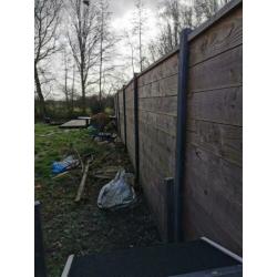Douglas beton schutting 1 jaar oud