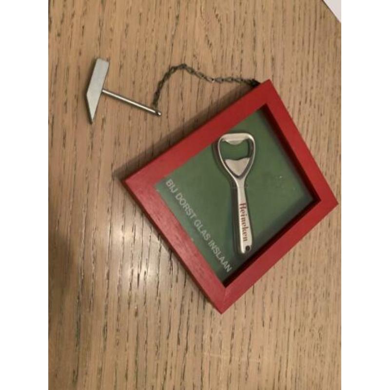 Heineken opener bij Dorst glas inslaan origineel
