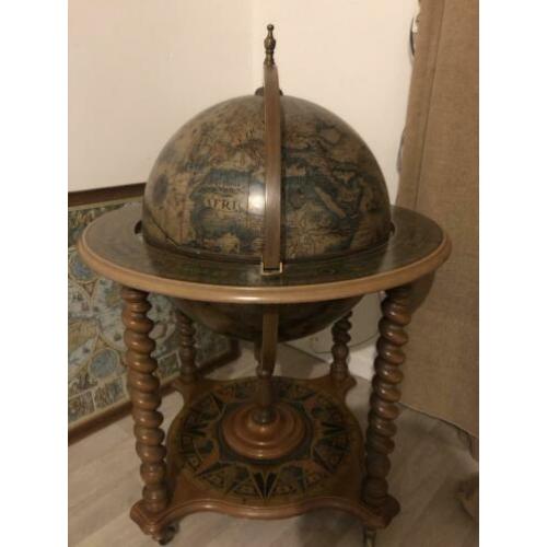 ANTIEKE bar globe drank wereldbol barglobe globebar minibar