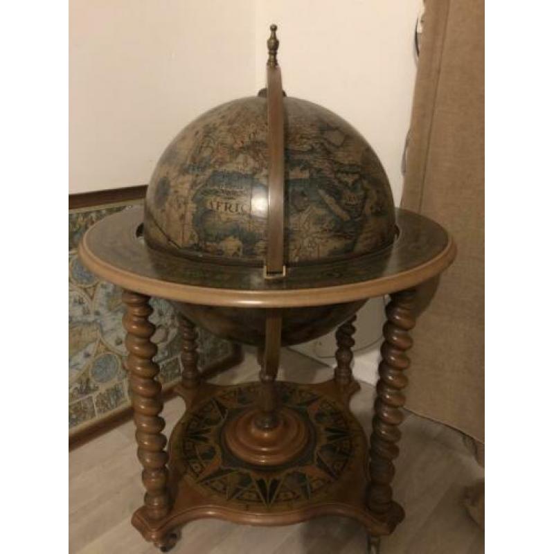 ANTIEKE bar globe drank wereldbol barglobe globebar minibar