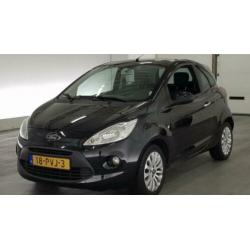 Ford KA 1.2 51KW 2011 Zwart LPG G-3 AIRCO EL RAMEN LM VELGEN