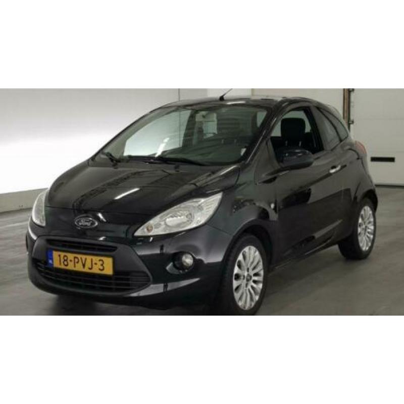Ford KA 1.2 51KW 2011 Zwart LPG G-3 AIRCO EL RAMEN LM VELGEN
