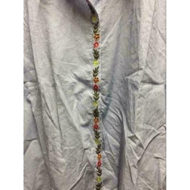 Striped bloem blouse, maat: l/xl