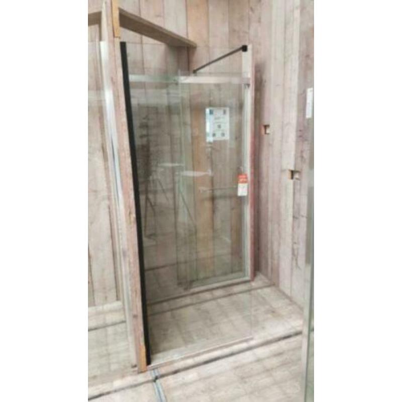 NIEUW Inloopdouche douchewand zwart profiel 80 x 200 cm €145