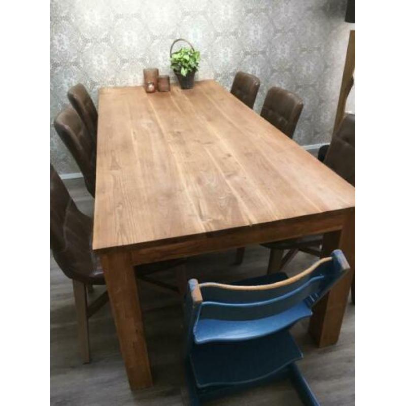 Mooie grote eettafel ( teakhout) 97,5 x 220