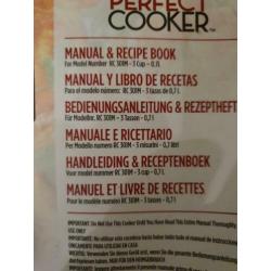 Perpect cooker 0.7 rijstekoker nieuw zwart
