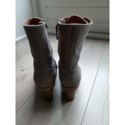Shabbies grijs veterlaarsjes Maat 40