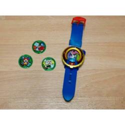 blauwe YO-KAI WATCH met licht en geluid en 3 munten