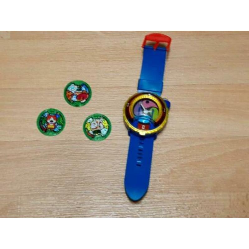 blauwe YO-KAI WATCH met licht en geluid en 3 munten
