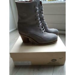 Shabbies grijs veterlaarsjes Maat 40