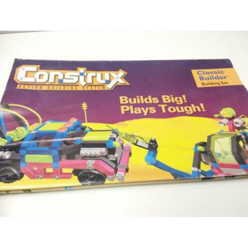Construx mattel met koffer en bouwboek consrtructiespeelgoed