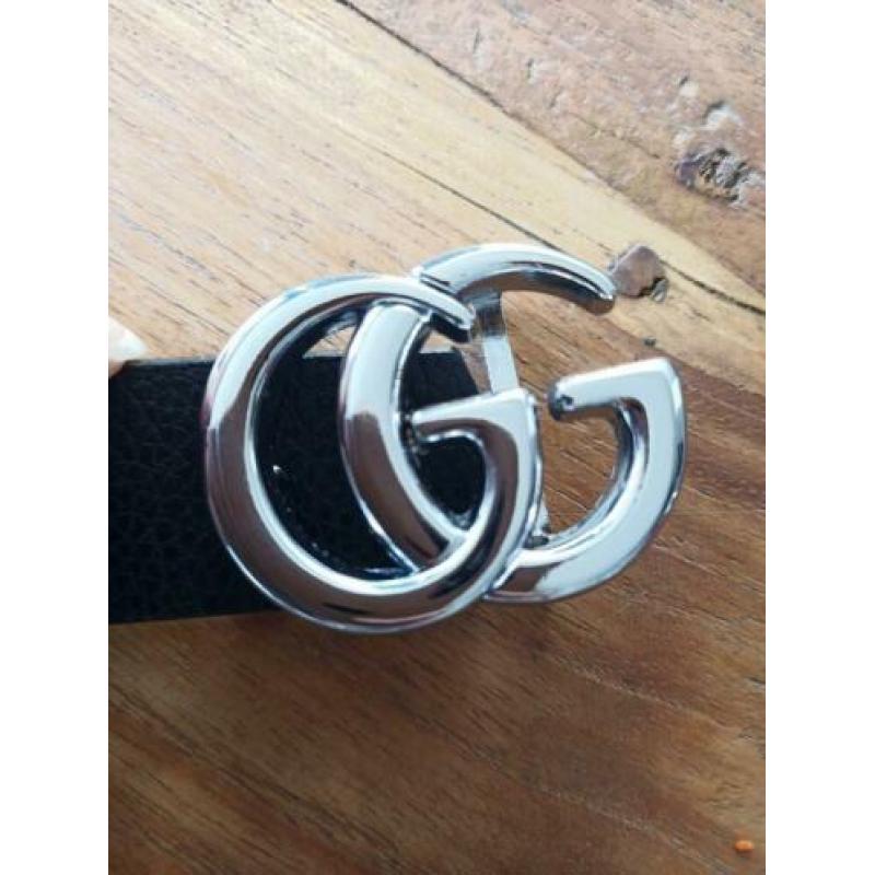 Lijkt-op Gucci riem zilver