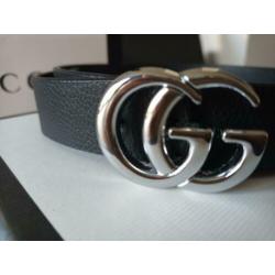 Lijkt-op Gucci riem zilver