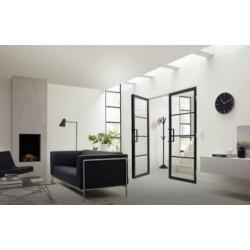 taatsdeur deuren binnendeuren houten industriële staal look