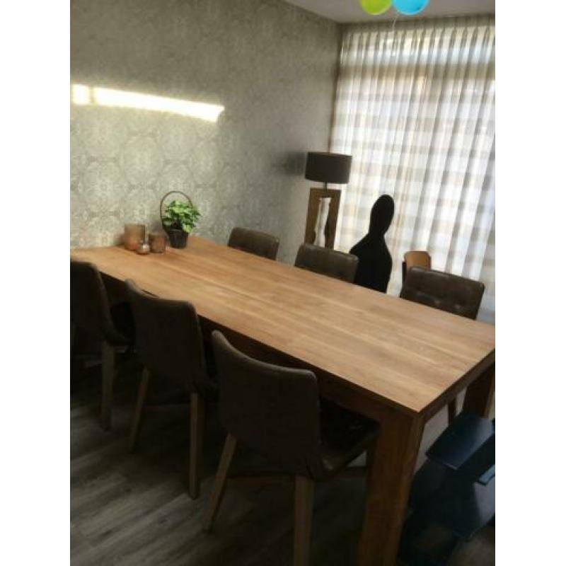 Mooie grote eettafel ( teakhout) 97,5 x 220