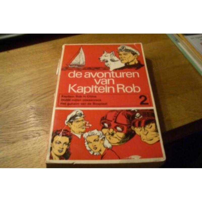 stripboeken van Kapitein Rob (deel 2+6) en Piloot Storm (1+3