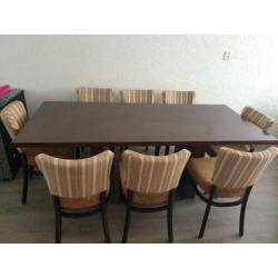 Mooie tafel met 8 stoelen zwaar kwaliteit