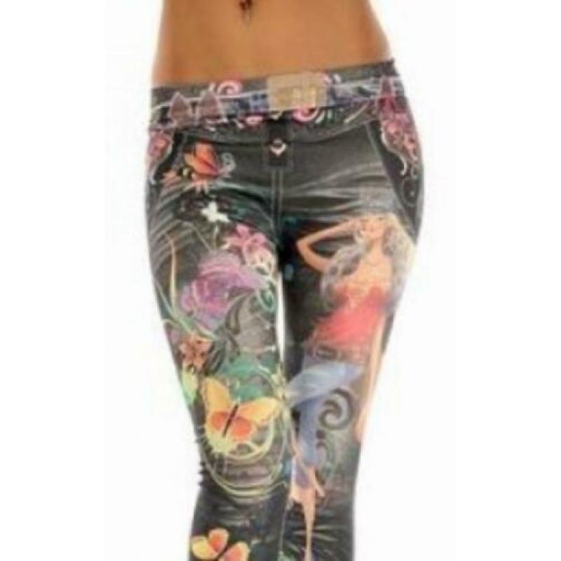 Legging Fantasy Butterfly zwart One Size (037)