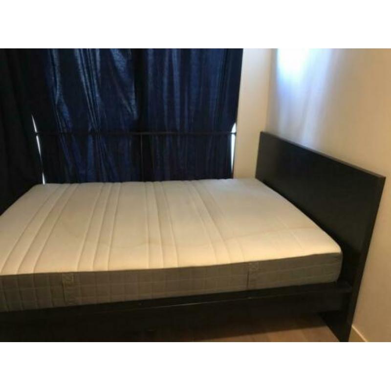 IKEA Malm tweepersoons bed zwart