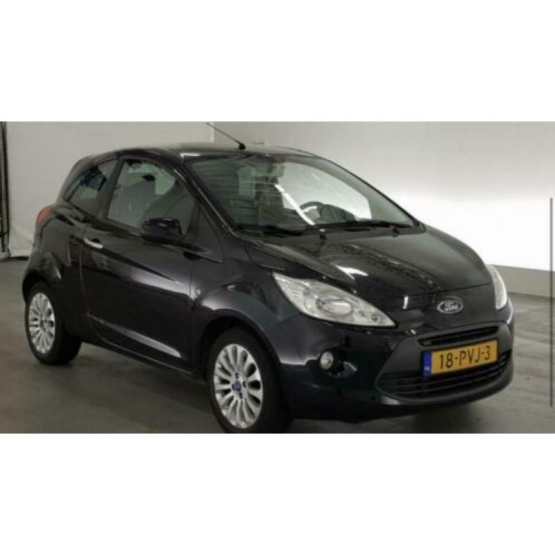 Ford KA 1.2 51KW 2011 Zwart LPG G-3 AIRCO EL RAMEN LM VELGEN