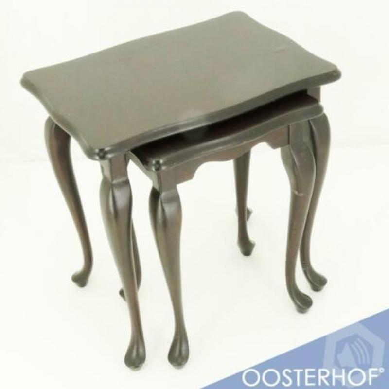 Set Rococo Barok Klassiek Brocante Bijzet tafeltjes Bruin
