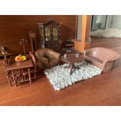 Vintage Fleur poppen meubeltjes woonkamer