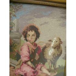 schilderij geborduurd