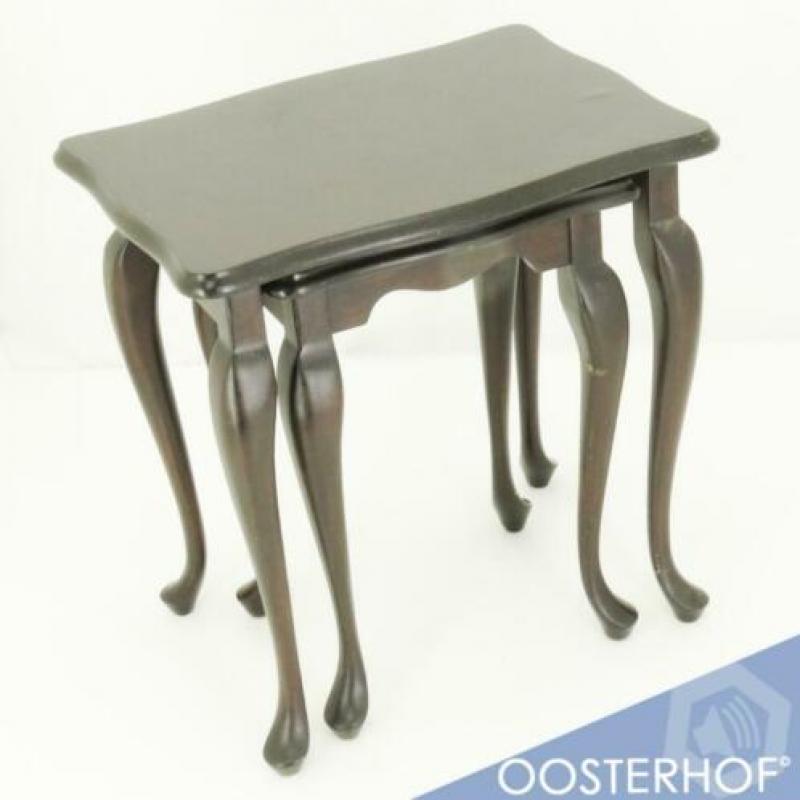 Set Rococo Barok Klassiek Brocante Bijzet tafeltjes Bruin