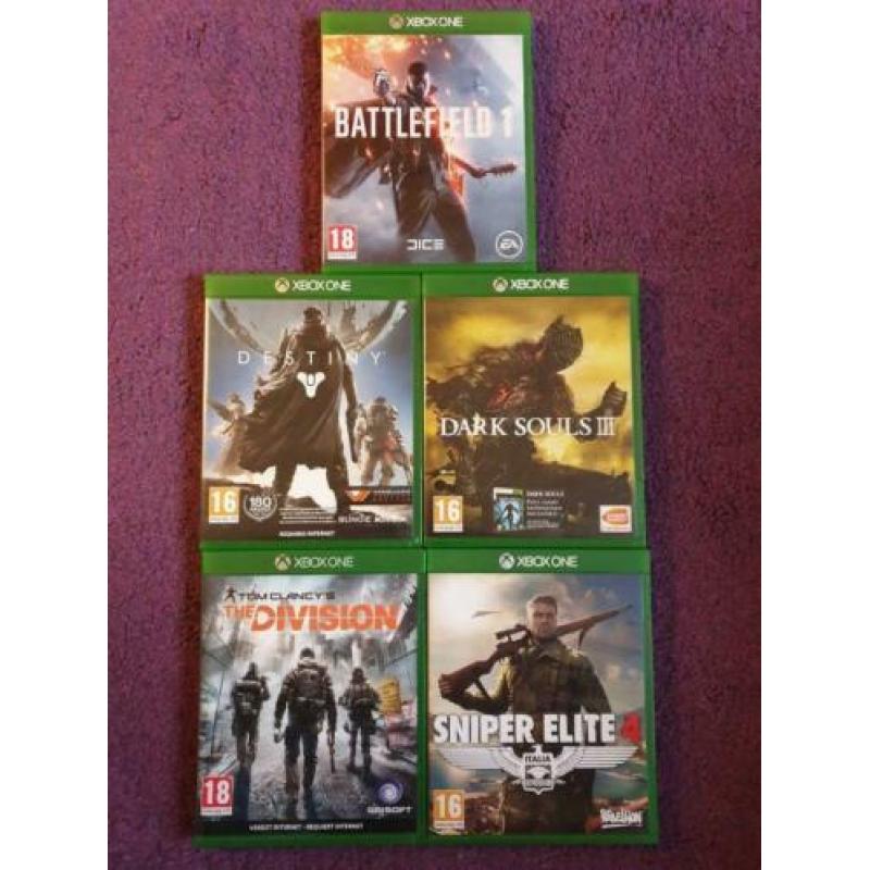 5 Xbox One Games - Battlefield One + Dark Souls + Destiny +