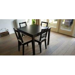 IKEA Bjursta tafel met 4 stoelen