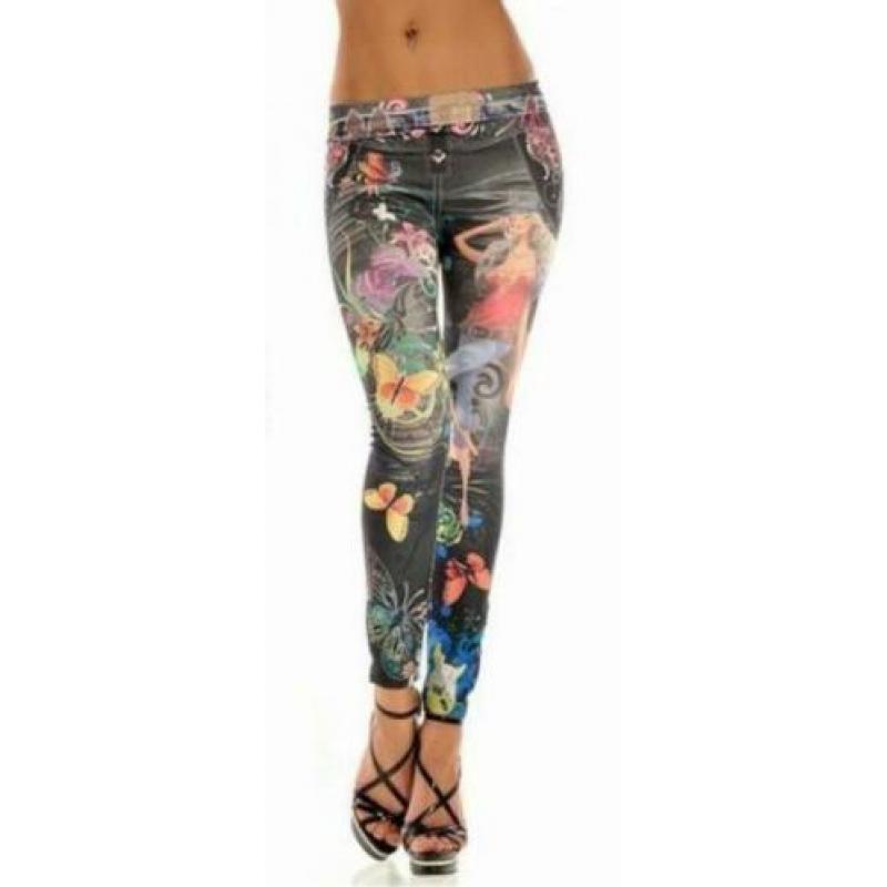 Legging Fantasy Butterfly zwart One Size (037)