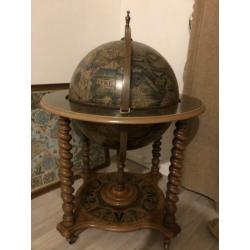 ANTIEKE bar globe drank wereldbol barglobe globebar minibar
