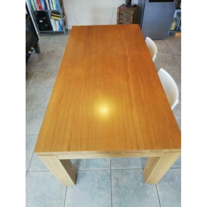 Eettafel eikenhout 180x90 H76