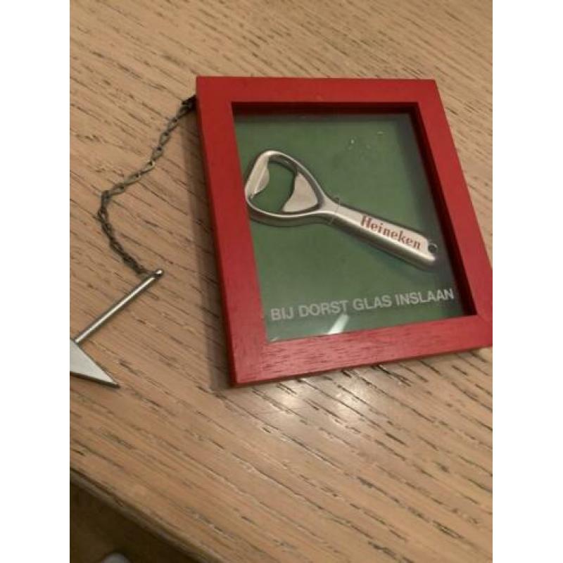 Heineken opener bij Dorst glas inslaan origineel