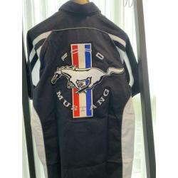 Schitterend shirt NIEUW van Ford Mustang, blauw/wit, maat XL