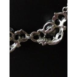 Zilveren TEKA ROOSJES ketting