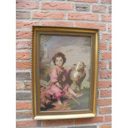 schilderij geborduurd