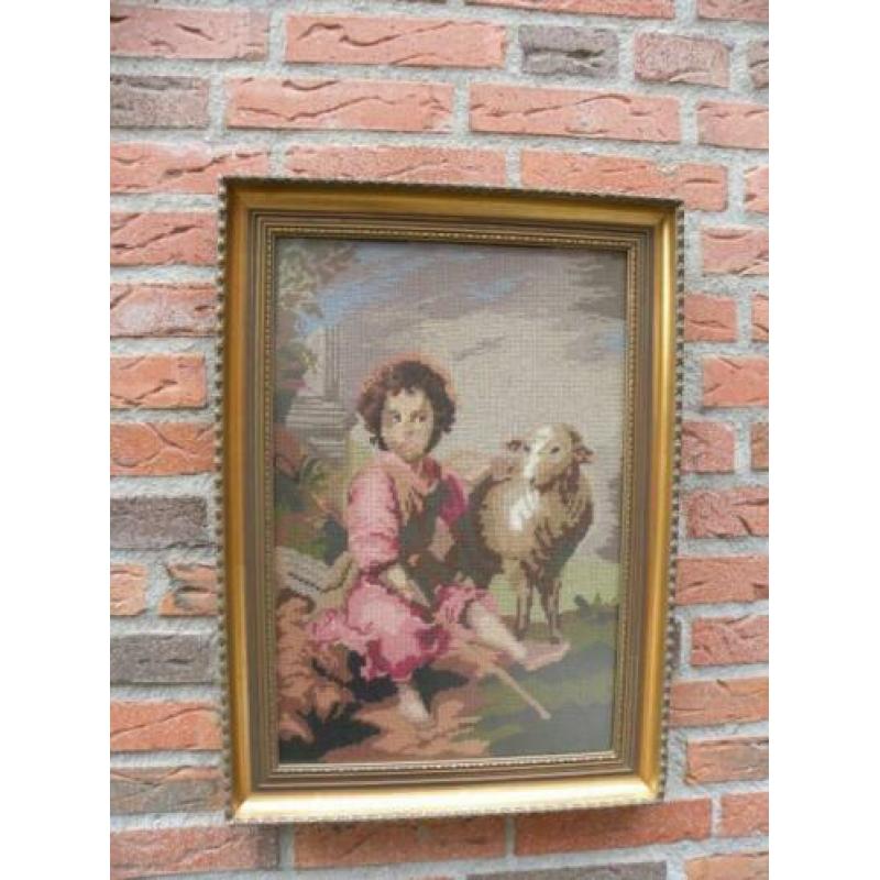 schilderij geborduurd