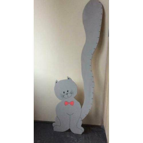 Houten groeimeter poes