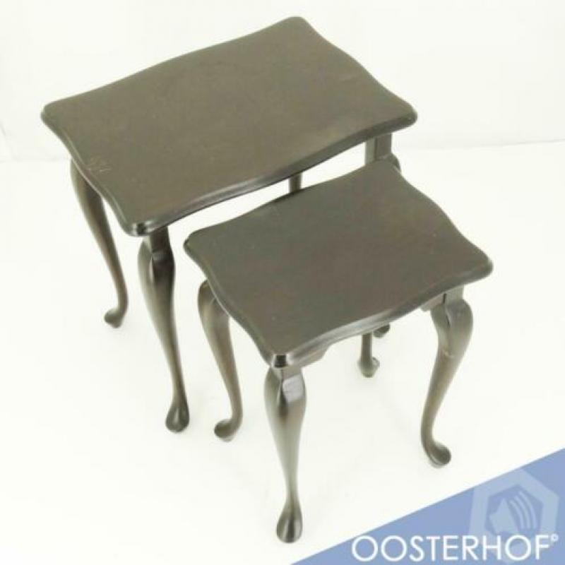 Set Rococo Barok Klassiek Brocante Bijzet tafeltjes Bruin