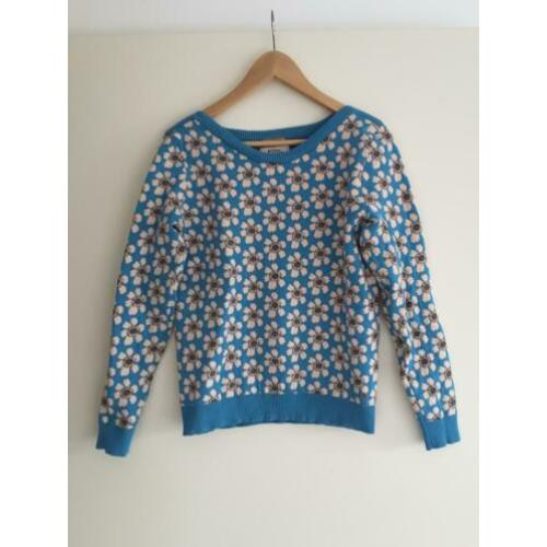 Trui 4ff 4 funky flavours L bloemen blauw Buenos Aires