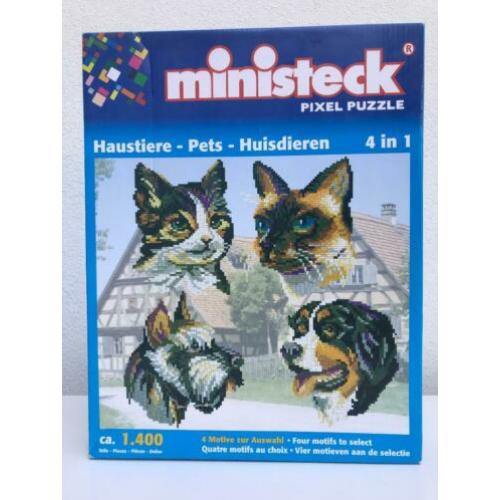 Ministeck Pixel Puzzle 4 in 1 Huisdieren