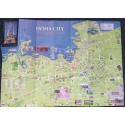 Kaarten van Doha stad, plattegrond