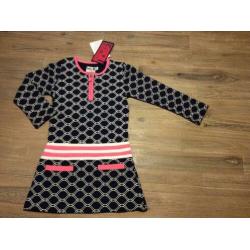 Nieuw jurk LoFff jurkje meisje merk blauw roze 98