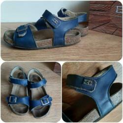 Stoere EB Shoes Italiaanse kwaliteits sandalen LEER maat 32